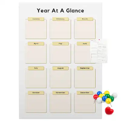 Panou din plută tip calendar anual
