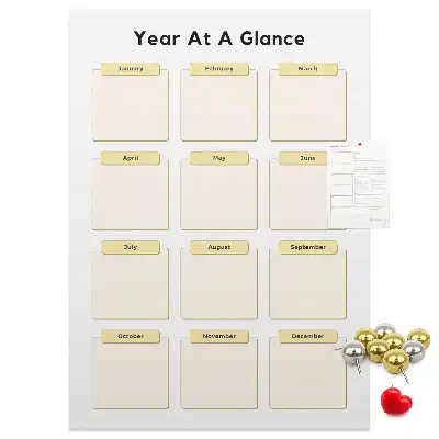 Panou din plută tip calendar anual