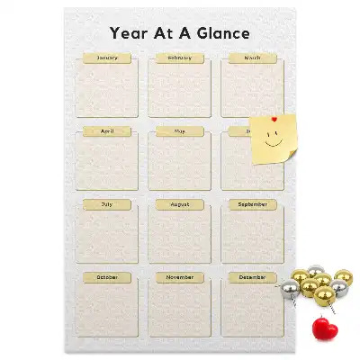 Panou din plută tip calendar anual
