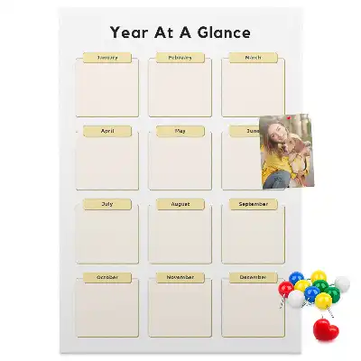 Panou din plută tip calendar anual