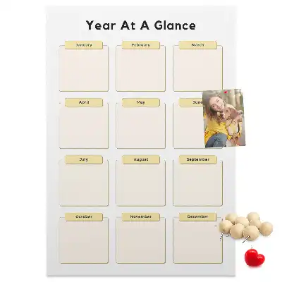 Panou din plută tip calendar anual