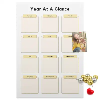 Panou din plută tip calendar anual