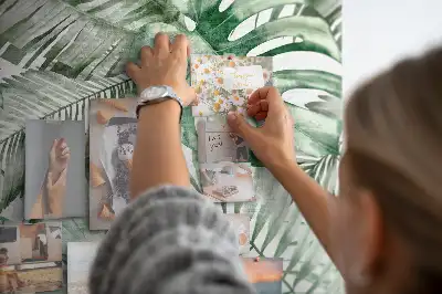 Panou de plută cu imprimeu frunze pictate în acuarelă