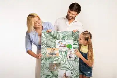 Panou de plută cu imprimeu frunze pictate în acuarelă
