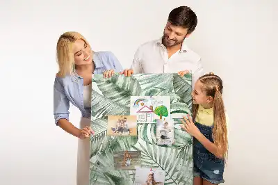 Panou de plută cu imprimeu frunze pictate în acuarelă