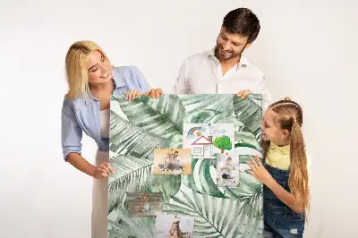 Panou de plută cu imprimeu frunze pictate în acuarelă