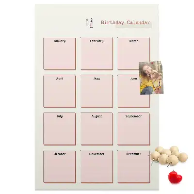 Panou din plută pentru calendarul zilelor de naștere