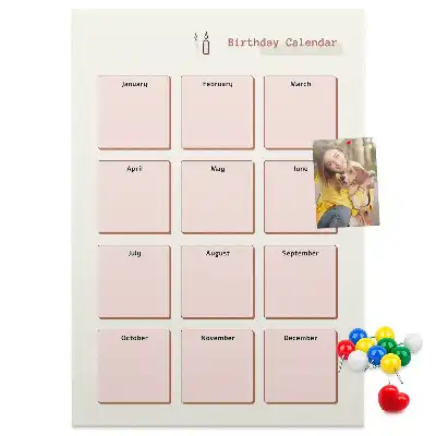 Panou din plută pentru calendarul zilelor de naștere