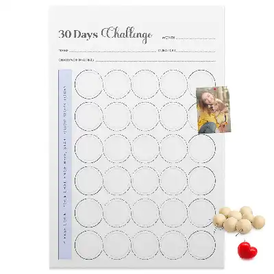Panou din plută pentru planificarea provocărilor de 30 de zile