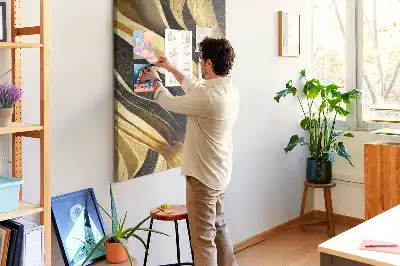Panou de plută cu model linii abstracte