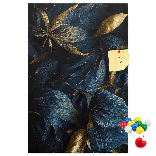 Panou din plută cu motiv floral închis la culoare