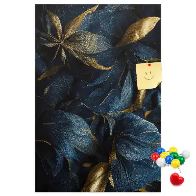 Panou din pluta Motiv floral închis la culoare