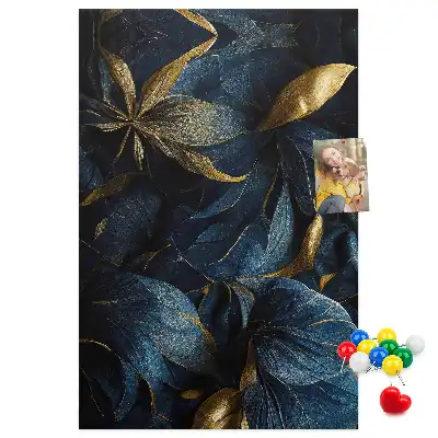 Panou din plută cu motiv floral închis la culoare