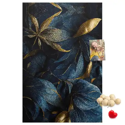Panou din plută cu motiv floral închis la culoare