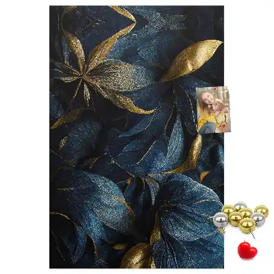 Panou din plută cu motiv floral închis la culoare