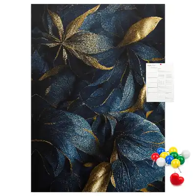 Panou din plută cu motiv floral închis la culoare