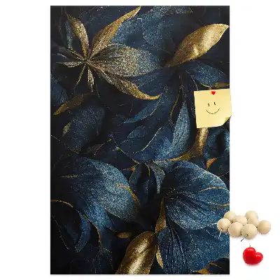 Panou din plută cu motiv floral închis la culoare