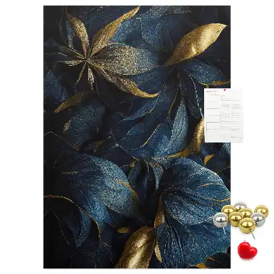 Panou din plută cu motiv floral închis la culoare