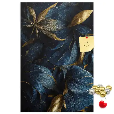 Panou din plută cu motiv floral închis la culoare