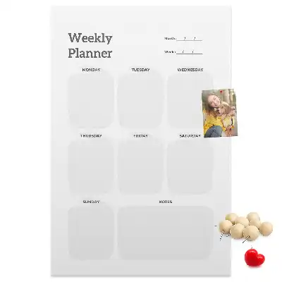 Panou din plută pentru planificator săptămânal
