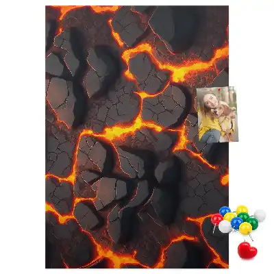 Panou de plută model Lavă de vulcan