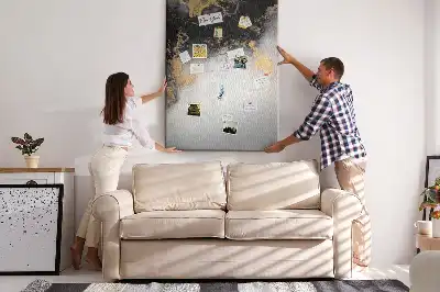 Panou din plută cu motiv de abstracție de marmură