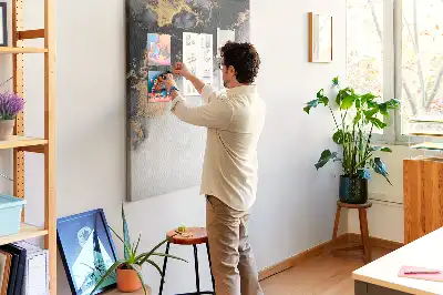 Panou din plută cu motiv de abstracție de marmură