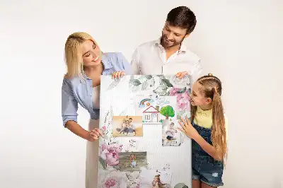 Panou de plută cu margini înflorite