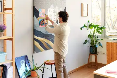 Panou de plută cu model abstract Munți