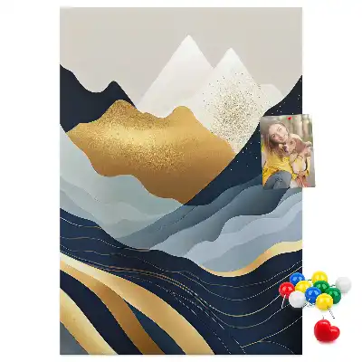 Panou de plută cu model abstract Munți