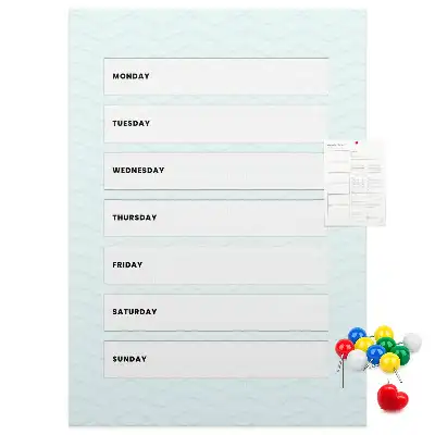 Panou din plută cu program săptămânal