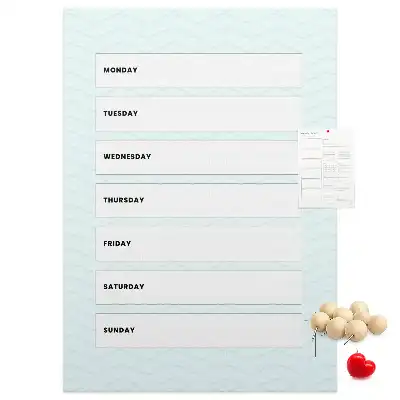 Panou din plută cu program săptămânal