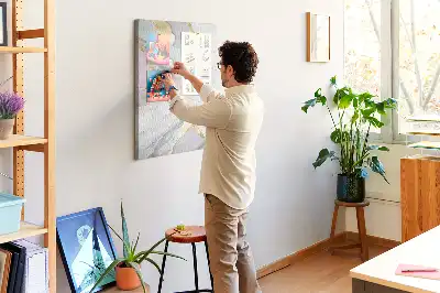 Panou de plută cu model decorativ de marmură