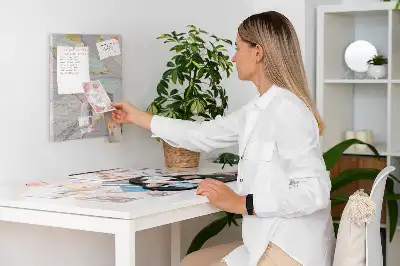 Panou de plută cu model decorativ de marmură