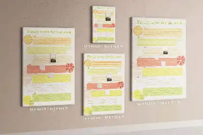 Panou de plută pentru planificarea meniului