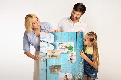 Panou din plută cu design de scoici pe lemn