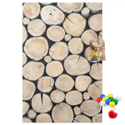 Panou de plută cu model butuci de lemn