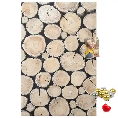 Panou de plută cu model butuci de lemn