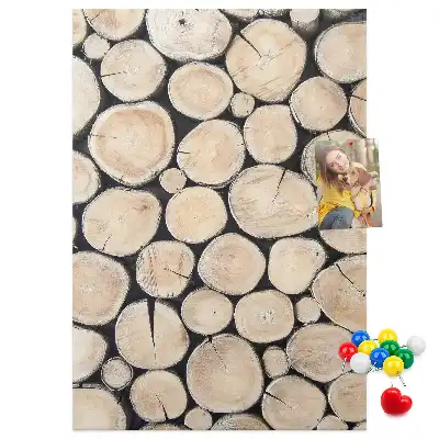 Panou de plută cu model butuci de lemn