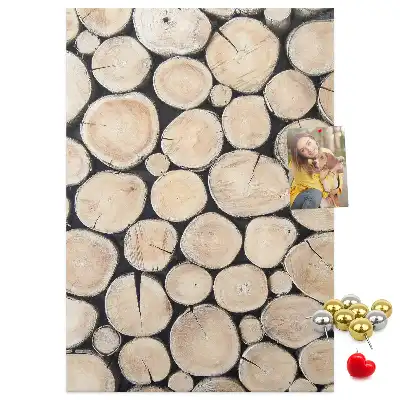 Panou de plută cu model butuci de lemn