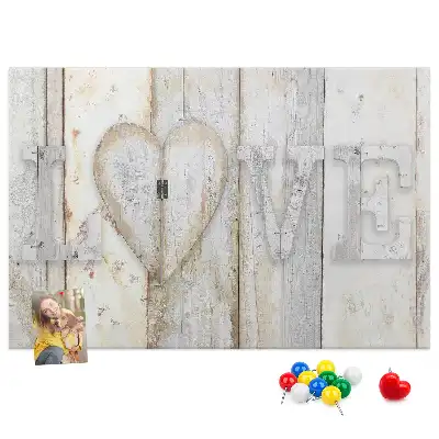 Tablă de plută cu citat romantic love