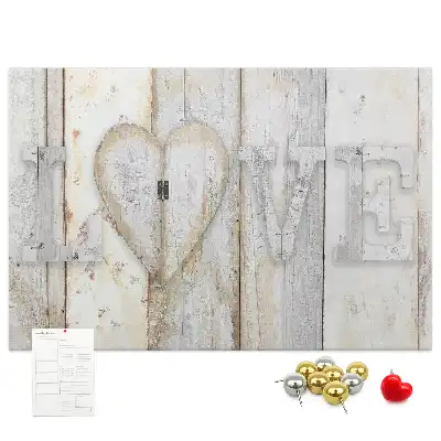 Tablă de plută cu citat romantic love