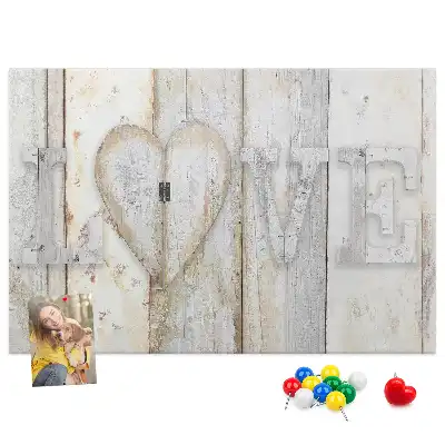 Tablă de plută cu citat romantic love