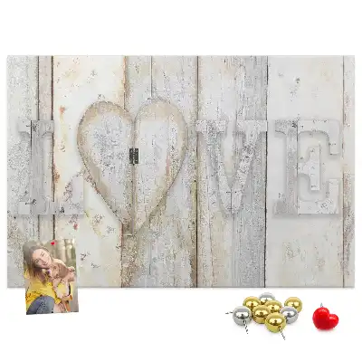Tablă de plută cu citat romantic love