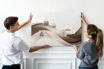 Panou din plută cu model abstract liniar