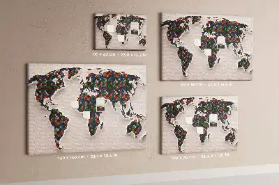 Hartă artistică a continentelor din plută