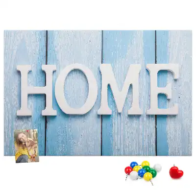 Tablă din plută cu inscripția Home