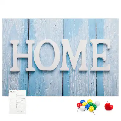 Tablă din plută cu inscripția Home