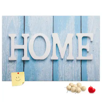Tablă din plută cu inscripția Home
