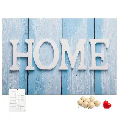 Tablă din plută cu inscripția Home